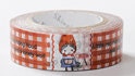 Shinzi Katoh Masking Tape - Little Red Riding Hood on Red Checks