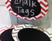 New Chevron Chalkboard Tags with Chalkboard Labels - set of 6 - Basket Labels, Gift Tags, Wedding Chalkboards  26 COLORS to choose from