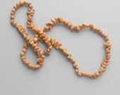 Clay Bird Necklace. Mexican Red Clay Beads.
