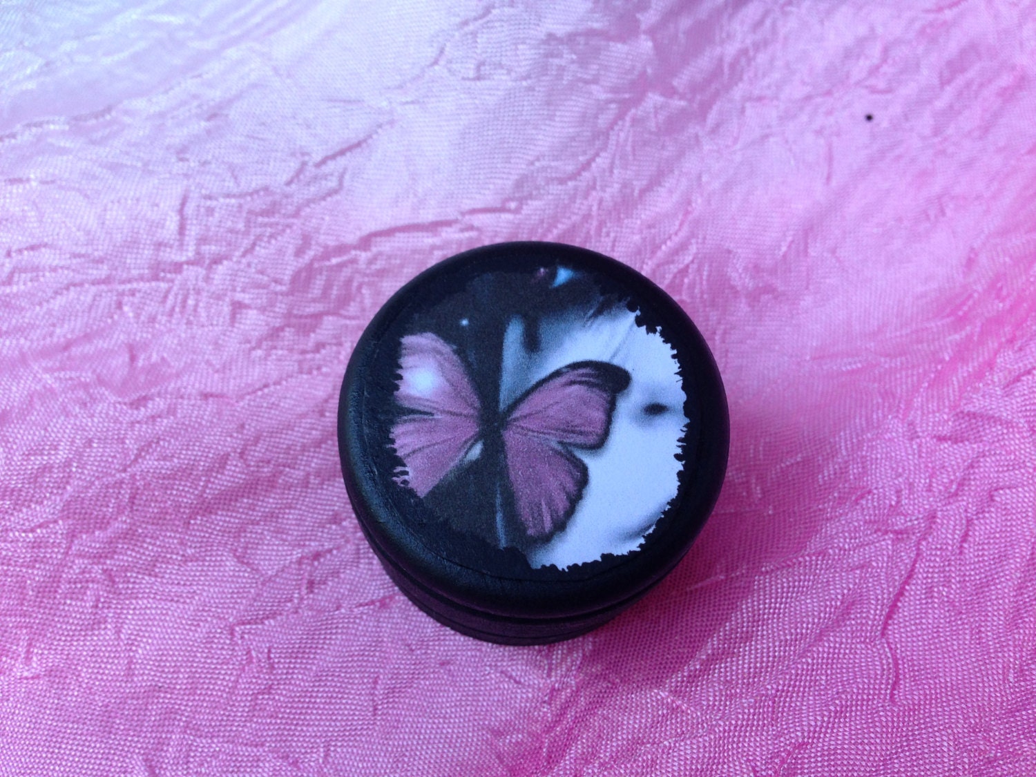 Gothic Butterfly Pill Box, Travel Jewelry Box, Ring Box, Tooth Fairy Box
