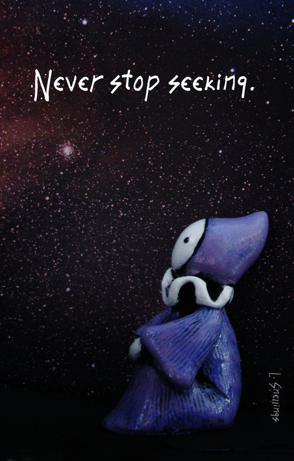 Mini Print Never Stop Seeking  - Lisa Snellings Poppet