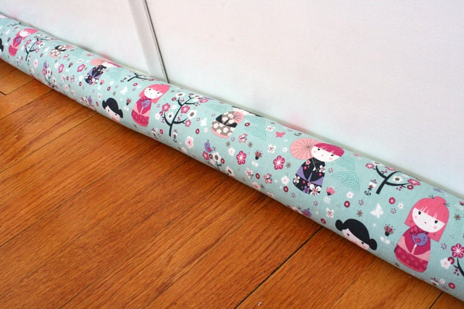 Draft Stopper, Draft Excluder, Japanese Doll, Blue, Childrens, 220.