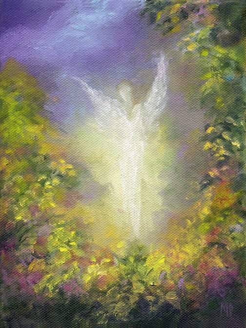 BLESSING ANGEL  Art Print, Framed and Signed From the Original oil painting by Marina Petro