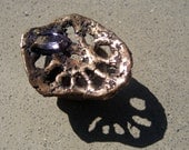 Lotus Root Ring, Ametrine, Size 6.5, Lotus Band, Ancient Bronze, Lost Wax Cast, Handmade, Bohemian, Gypsy, One of a Kind