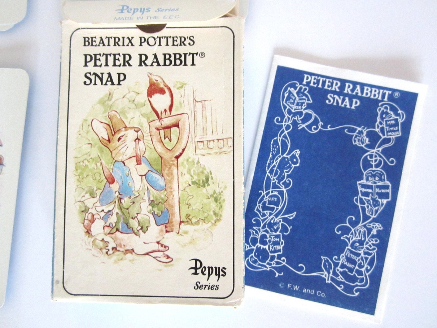 SALE Vintage Beatrix Potter's Peter Rabbit SNAP Card Game