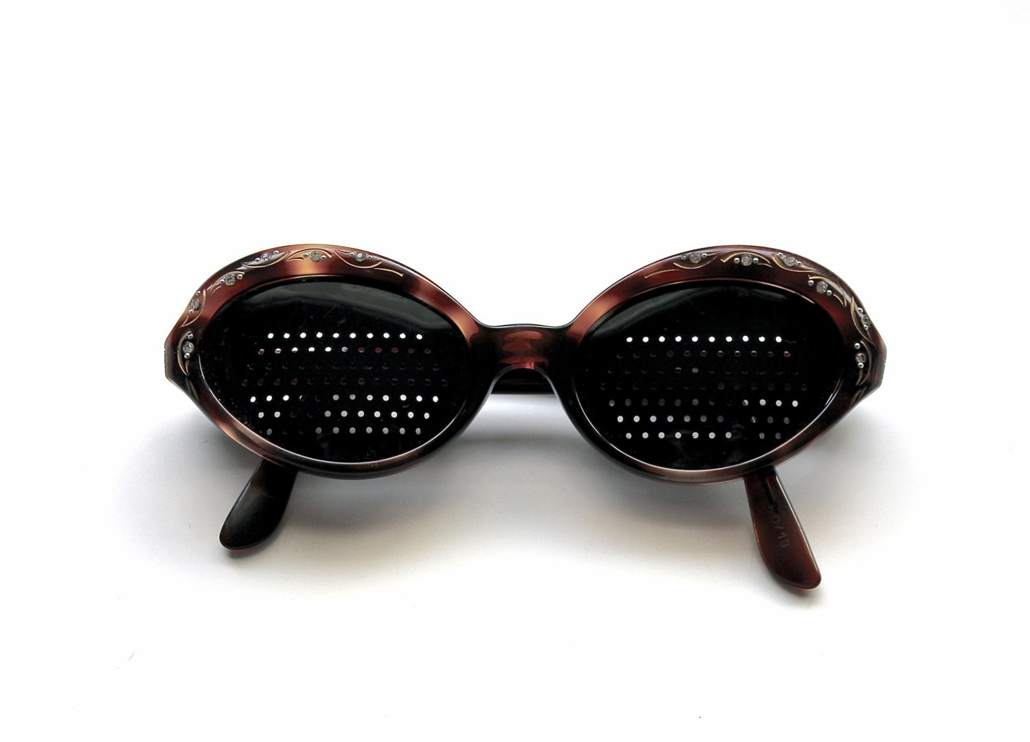 Shades - Vintage Mid Century French Sunglasses - Imperial Frames - Rhinestones - Collectible