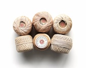 Stay Neutral - Vintage Crochet Threads - Silk - Pastel - Spring - Supplies - Thread - Spools - Peach - Cream