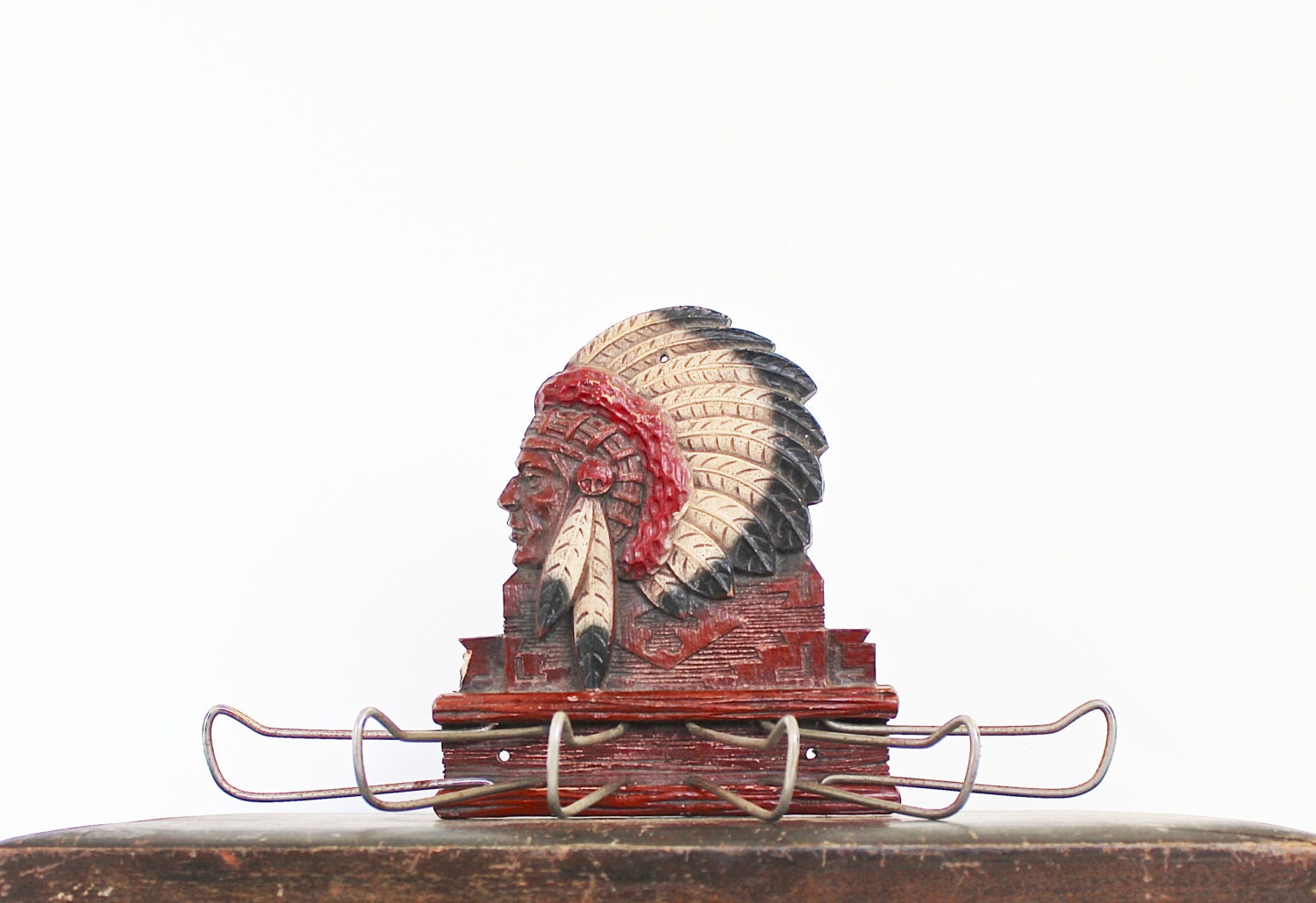 Guard Your Ties - Vintage Tie Rack - Vintage Native American - Tribal - Southwest - Dad - Father's Day - Men - Home Decor