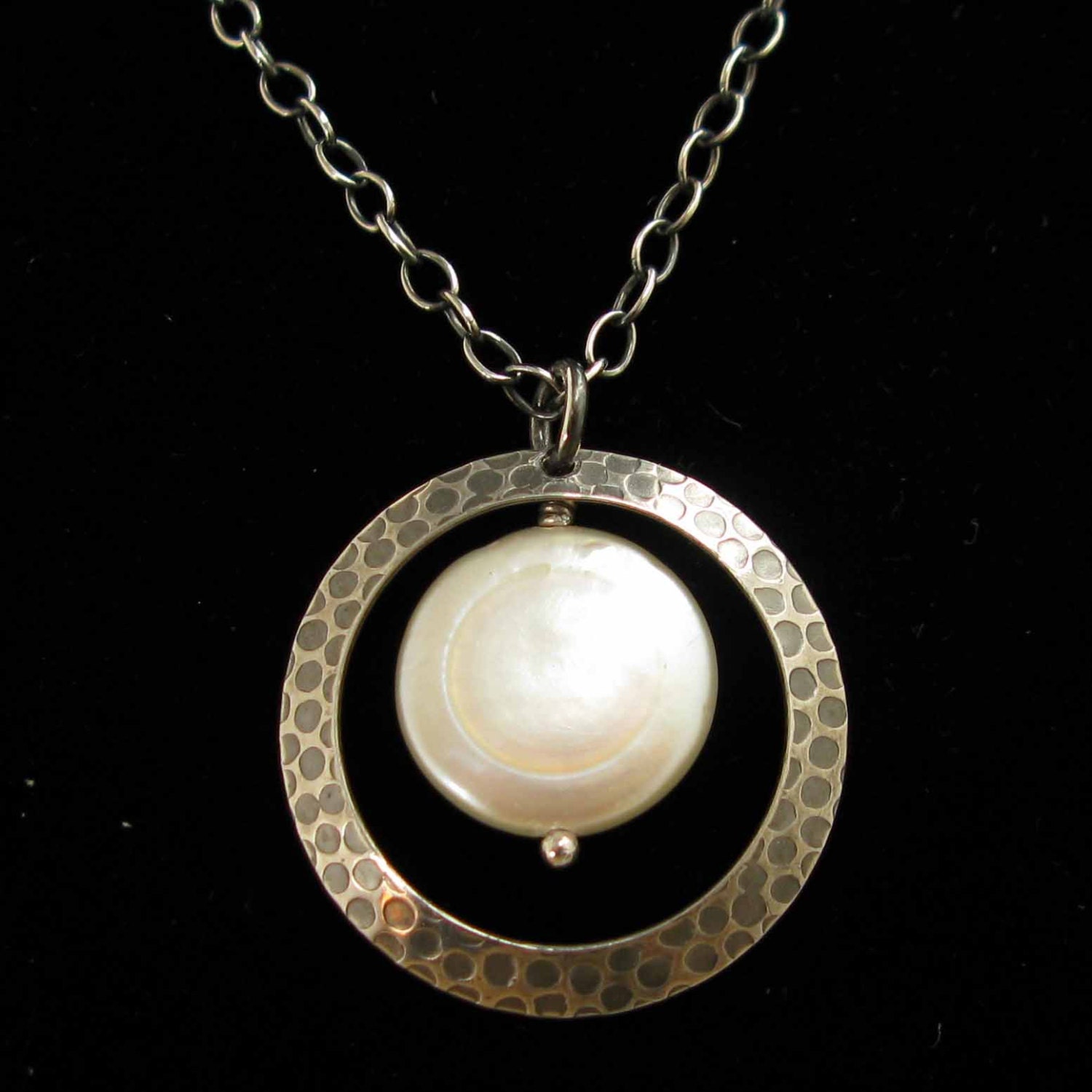 Coin Pearl Sterling Silver Necklace