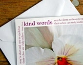 5x5 fine art photography quote kind words are easily spoken  post card