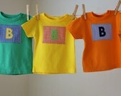 Boy's Customized 1 Letter Monogram T-Shirt