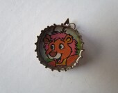 Bumble Lion Bottle Cap Necklace
