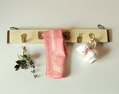Wooden Wall Organizer with Vintage Hardware