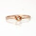 Rose Gold Knot Ring, Size 5 3/4 - READY TO SHIP - Solid 14k Rose Gold Inifinity Ring with Matte Finish