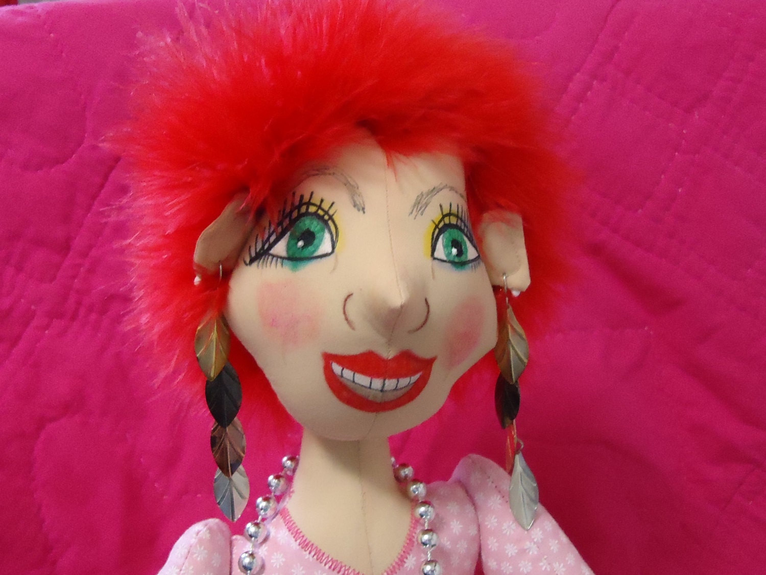 Diamonds Are A Girls Best Friend Cloth Art Doll
