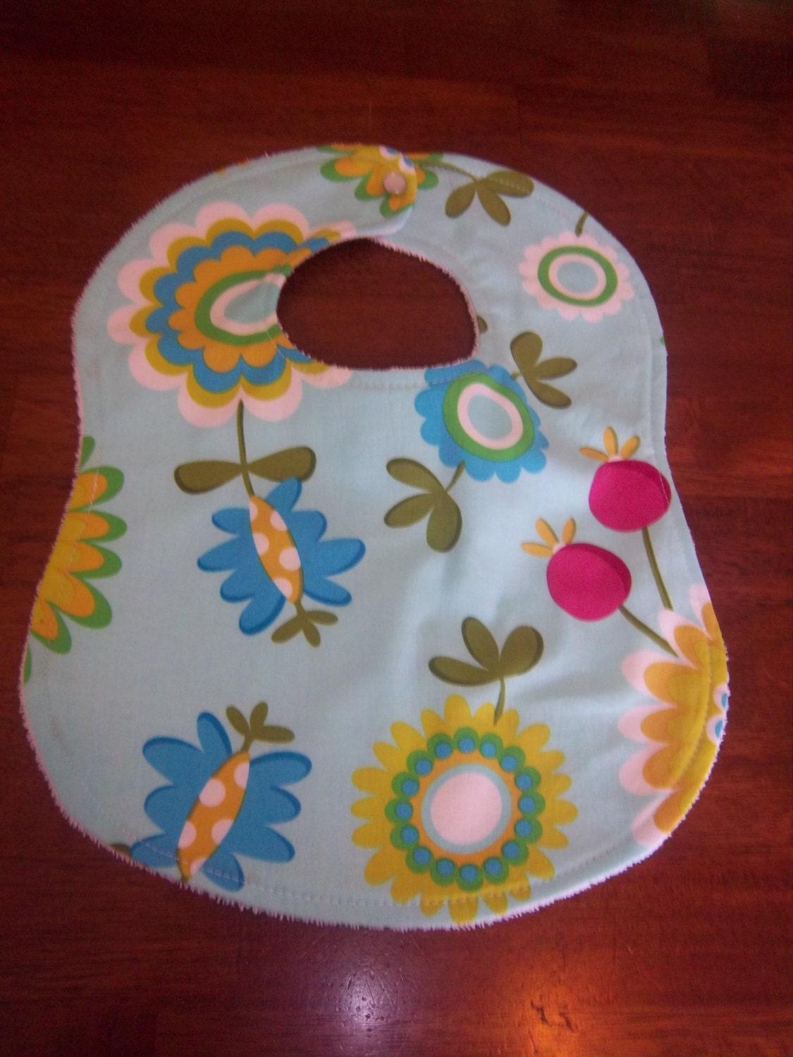 Pretty Bird Dancing Flowers Bib