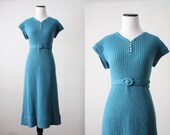 1930's soft cloud sweater dress