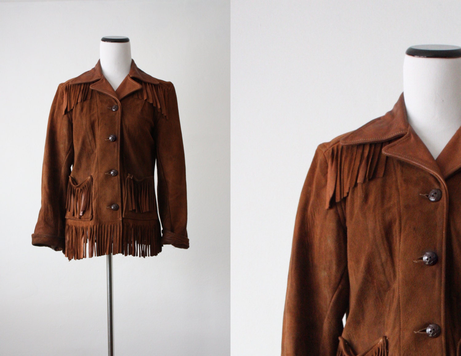 vintage 1940's fringe leather jacket