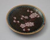 Vintage Floral Cloisonne Dish