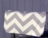 Coupon Organizer Cash Budget Organizer Holder- Attaches to your Shopping Cart - Zig Zag Chevron - Gray Twill