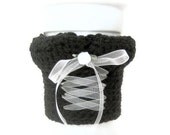 White Ribbon Corset Cup Cozy