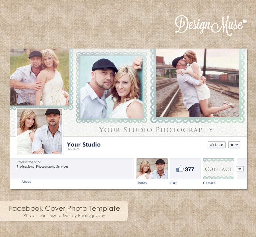 Facebook Cover Photo Template for Photographers - INSTANT DOWNLOAD