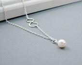 Pearl and Infinity Necklace, Sterling Silver, Friendship, Love, Best Friends, Sisters, Mom, Eternal Love Necklace