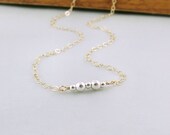 Mixed Metals Dainty Silver Ball and Gold Necklace, Sterling Silver with Gold Filled Chain, Petite, minimal everyday jewelry