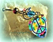 Bellyring Peace Sign, Piercing, Direct Checkout, Belly Button, Ready to Ship ,Beach ,Hippie, Bohemian. Rocker
