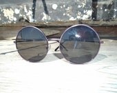 90s big round purple metal circle frame sunnies