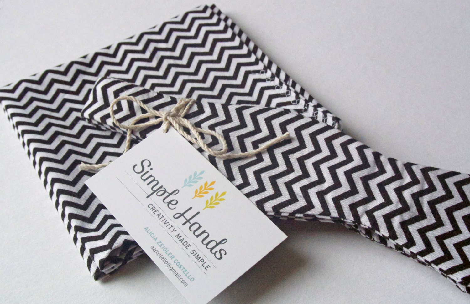 Wedding- Handmade Chevron Pocket Square