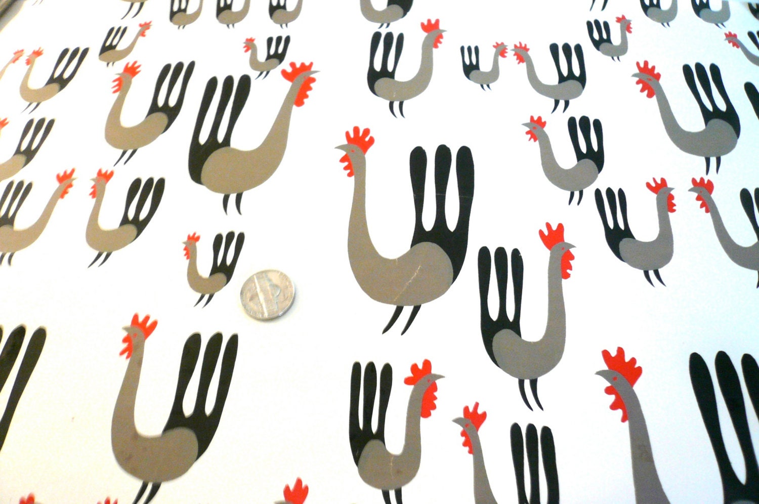 Mid Century Paper Rooster Design by Eleanor Finch