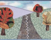 Autumn Road Trip Fabric Postcard