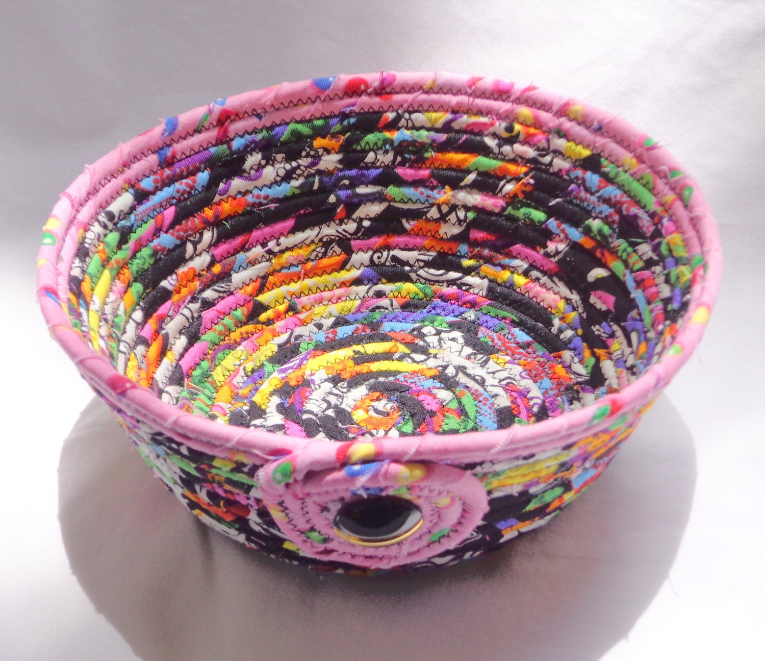 Day or the Dead Coiled Fabric Bowl