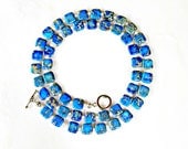 LONG Midnight Blue Necklace - Unique Imperial Jasper Gems Multiple Wear Long & Lush with accenting Opal Moonstone by Mei Faith