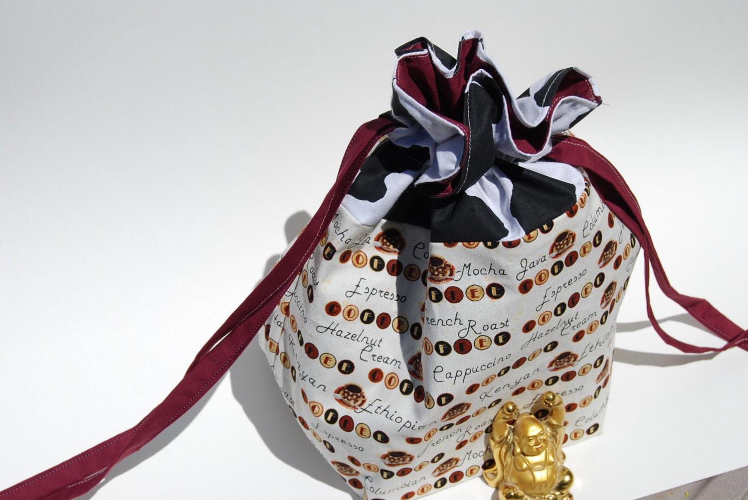 Project bag - coffee cow theme - hostess gift