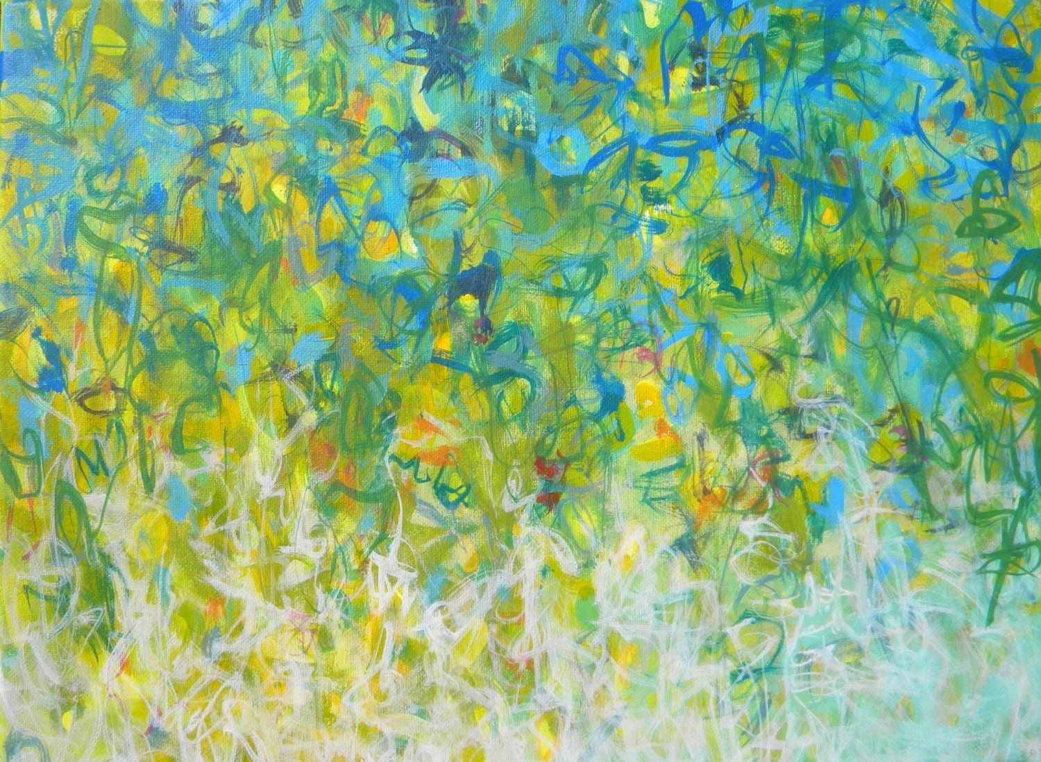 Spring's Delight - original abstract painting on 12x16 canvas