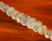 16 LOT Handmade Dichroic Fused Glass Cabs Cabochons Beads ...with holes...