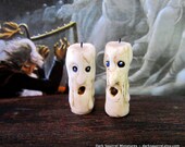 Spooky Face Candles OOAK dollhouse miniature in one inch scale