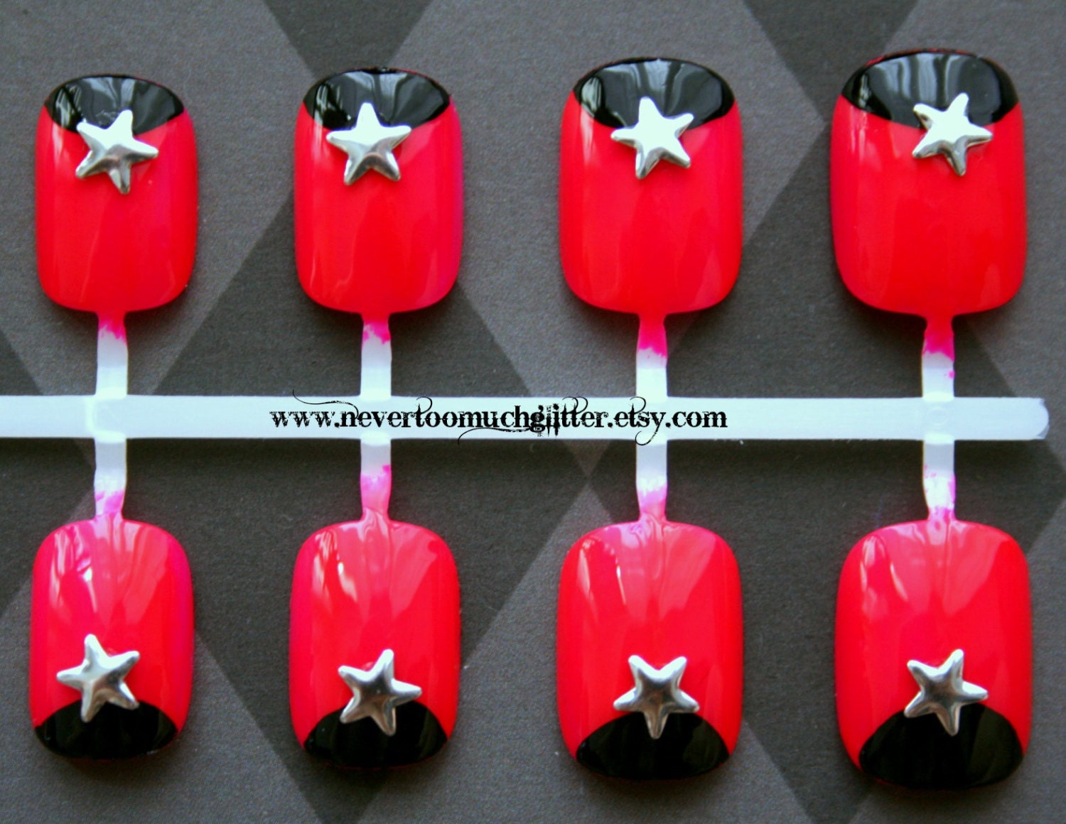 Fake Nails- Strut- Neon Press On Nails