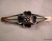 Hand Wrought Dogwood Brooch Sterling Silver