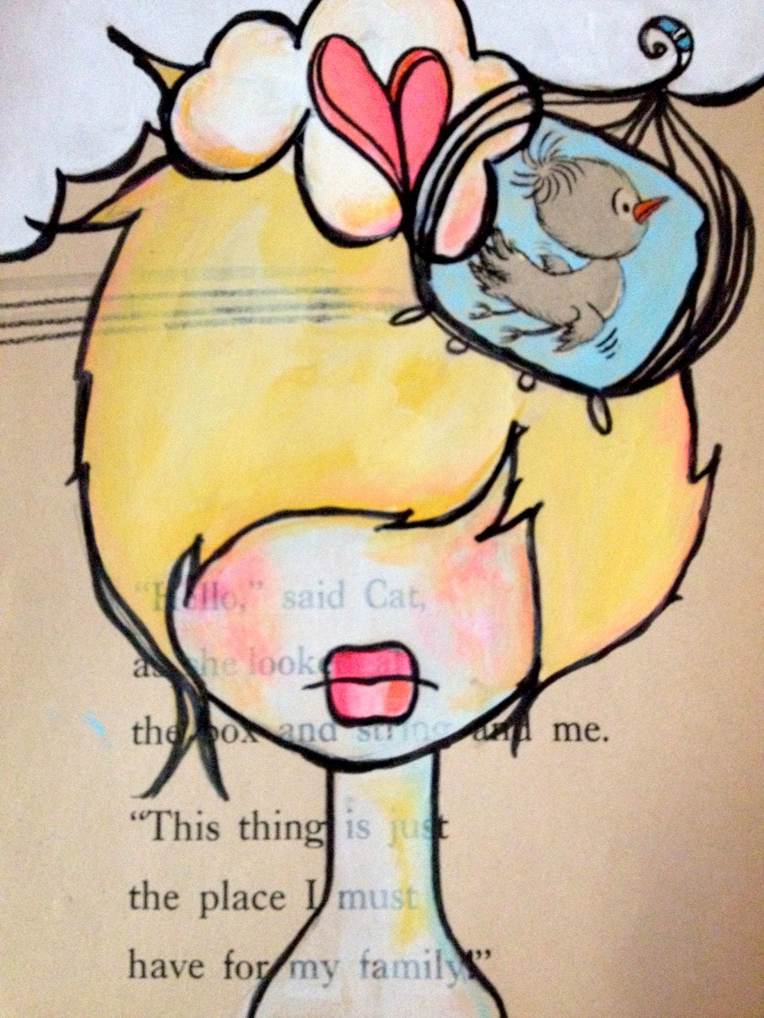 a vintage BLONDE page kelly barton print