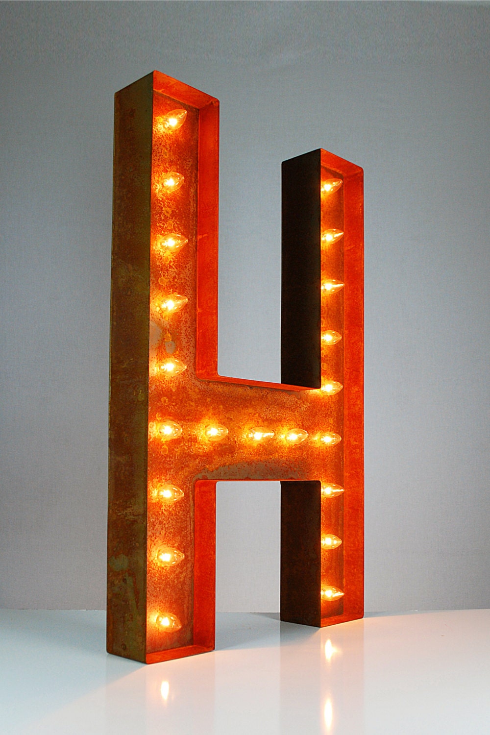 Vintage Marquee Lights - Letter H 36"