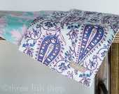Organic Ecofriendly Baby Burp Cloth Pair in Lavender Paisley - Baby Shower Gift - Girl Burp Cloths - Burp Cloths for Girls