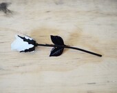 White Rose Metal Pin