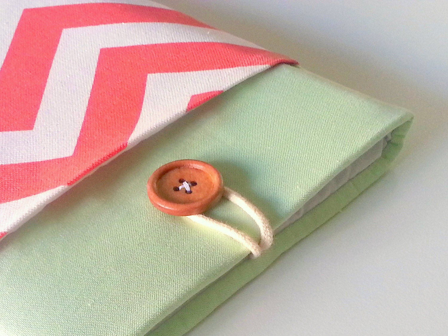 iPad Mini, Nexus 7 Cover Case Custom Ereader or 7 inch Tablet Sleeve - Coral Chevron