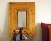 Large Vertical RECLAIMED ANTIQUE PINE & Salvaged Statement Mirror, One-of-a-Kind -- Sustainable Home - Wedding Gift, Registry