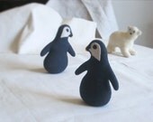 Eco-friendly PENGUIN PLUSH TOY - Endangered Babies Series, Made with an Eco-Felt and Organic Cotton Stuffing