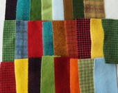 SALE Hand Dyed Felted Wool Scrap Bundle 312