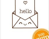 Rubber Stamp Kawaii Envelope